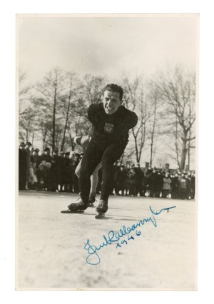 Pruszkow - Skating competition. Polish champion Janusz Kalbarczyk, 1946 (512).