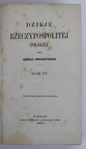 Moraczewski, J. - Dzieje Rzeczypospolitej Polskiej. Volume IV. Poznan 1863 (637)