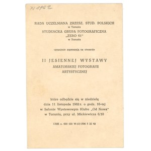 Grupa Zero 61 - Zaproszenie na wernisaż wystawy amatorskiej fotografii artystycznej (709)