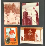 Zestaw fotografii po Kardynale Stefanie Wyszyńskim 13 szt, przedstawiających Jana Pawła II (na niektórych fotografiach widoczny również Kardynał Wyszyński) oraz list z życzeniami Wielkanocnymi wysłany przez S. Wyszyńskiego, Warszawa 1980. (730)