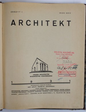 Architect. Issues 1-2 of 1931 and 1932 (496)