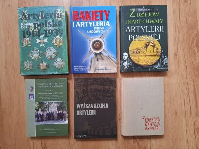 III RP, military-history book set, 6 pcs. - artillery (614)