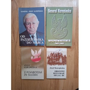 III RP, zestaw książek historyczno-wojskowych 4 szt. - Generał Józef Kuropieska (623)