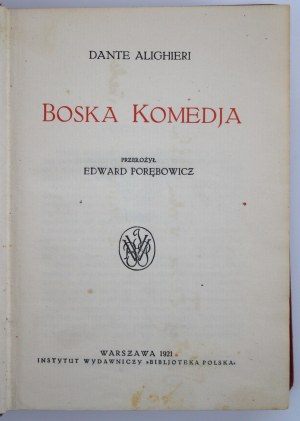 Dante Alighieri - The Divine Comedy, Warsaw 1921 (926)