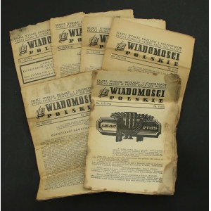 Prasa konspiracyjna - Wiadomości Polskie, 1942 r., 6 numerów (994)