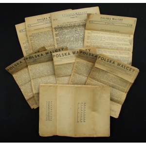Prasa konspiracyjna - Polska Walczy, 10 numerów 1942r (997)