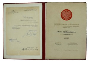 Speaker of the Sejm - Appointment and Award of Professor Jan Dembowski, 1955 (881)