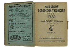 Calendar of the technical manual of the weekly Metal and Machine Market for the year 1938(818)
