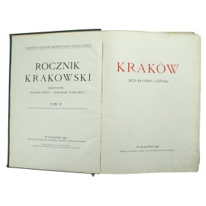 Rocznik Krakowski. Tom IV. Kraków, jego kultura i sztuka, Kraków, 1904r (807)