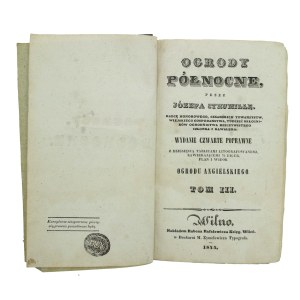 Strumiłło, J. - Ogrody Północne. Tom III. Wyd. IV. Wilno, 1844 (810)