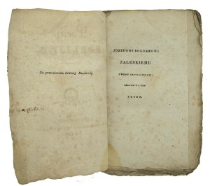 Witwicki, S. - Poeziye Biblijne. Warsaw 1830 (813)