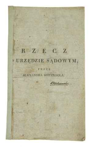 Spitznagel, Alexander - A thing about the judicial office of the early 19th century (814)