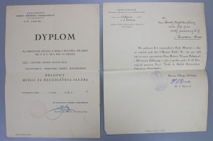 II RP, set of diplomas for Polish decorations, 2 pcs. (418)
