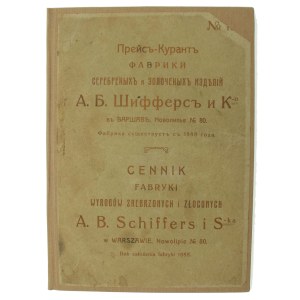 Cennik Fabryki Wyrobów Srebrzonych i Złoconych A. B. Schiffers i S-ka w Warszawie, 1898 (248)