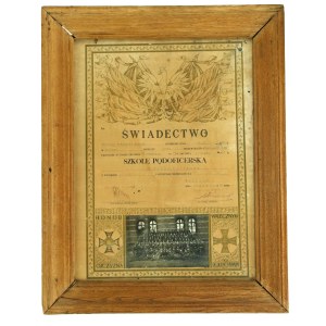 Gniezno, świadectwo szkoły podoficerskiej 69 P.P. 1930r (869)