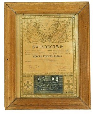 Gniezno, certificate of non-commissioned officer school 69 P.P. 1930r (869)