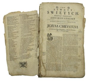 Lives of the Saints of the Lord for all the days of the year. 18th century old print (945)