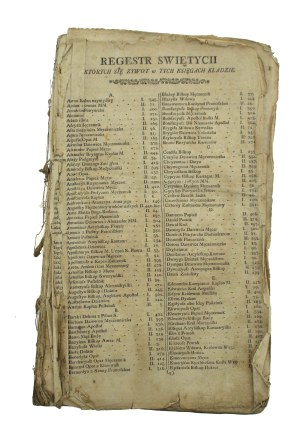 Lives of the Saints of the Lord for all the days of the year. 18th century old print (945)