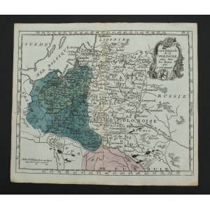 Mapa Polski z 1781 roku. Carte Generale de la Pologne avec tous les Etats qui y sont annexes - von de Laporte, L'Abbe (990)