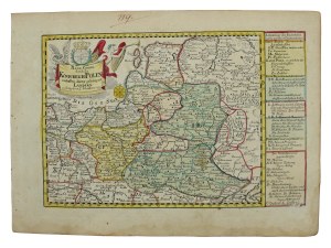 Map of Poland from 1750. 
