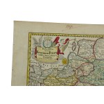 Mapa Polski z 1750 roku. Reise Charte durch das Königreich Polen mit allen darzu gehörigen Laendern. (991)