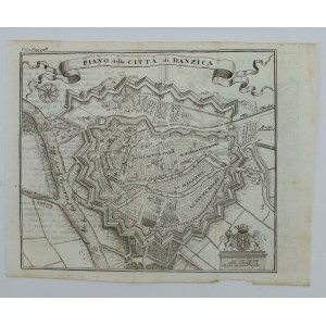 Plan Gdańska z 1739 roku - Plano della Citta di Danzica. Wyd. 1739 r Wenecja (992)