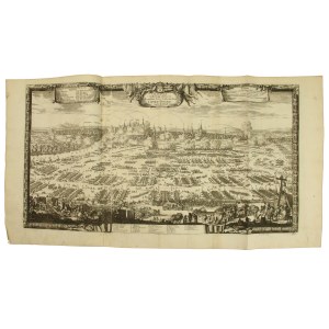 Miedzioryt 1729r, Samuel von Pufendorf, Cracovia... Plan oblężenia Krakowa, 1655r (558)