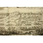 Miedzioryt 1729r, Samuel von Pufendorf, Cracovia... Plan oblężenia Krakowa, 1655r (558)