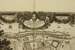 Copperplate 1696, Samuel von Pufendorf, Plan of the fortifications of Warsaw during the seizure by the Swedes on August 30, 1655 (559)