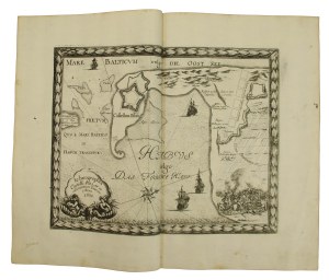Copperplate 1696r, Samuel von Pufendorf, Plan of the fortress of Pilawa on the Vistula Lagoon 1656r (563)