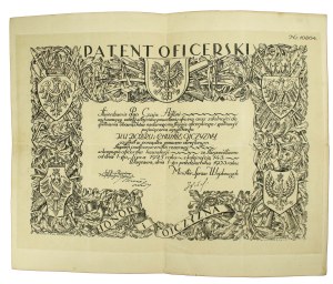 II RP, officer's patent for second lieutenant from the Cavalry Corps, 1933 (585)