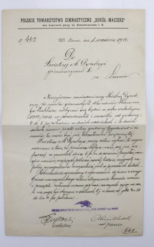 Polish Sokol Society in Lviv - magazine, Lviv 1912. (383)