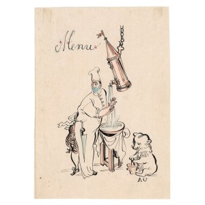 Antoni Uniechowski (1903-1976) - Menu, ilustracja (411)
