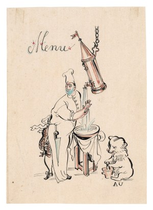 Antoni Uniechowski (1903-1976) - Menu, illustration (411)