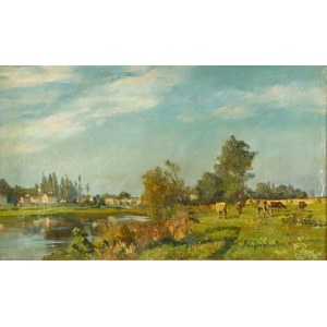 Fritz WUCHERER (1873-1948), Wiejski pejzaż, 1895 (506)