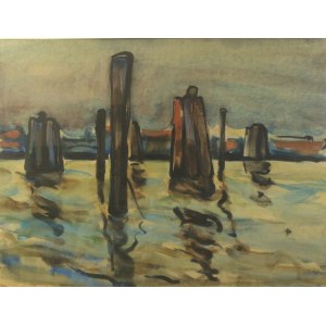 Wladyslaw Zakrzewski (1903-1944), Trunks sticking out of the water (606)