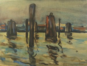 Wladyslaw Zakrzewski (1903-1944), Trunks sticking out of the water (606)