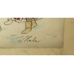 Motyw zakopiański, Górale przed kościołem, grafika (612)