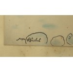 Motyw zakopiański, Górale przed kościołem, grafika (612)