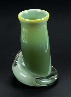 Vase, tinted green glass (380)