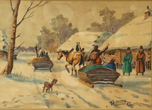 Adam SETKOWICZ (1879-1945), Winter sledding (517)