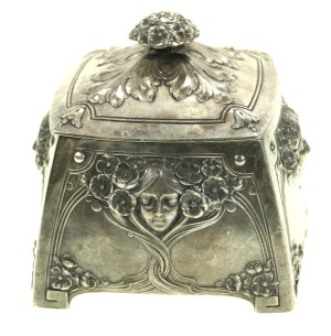 Art Nouveau sugar bowl, VERIT - Norblin, Buch, Werner, Warsaw, early 20th century. (429)