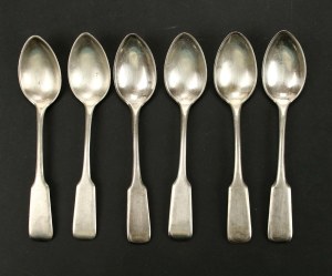 Set of 6 coffee spoons, Werner i ska, Warsaw 1880 (440)