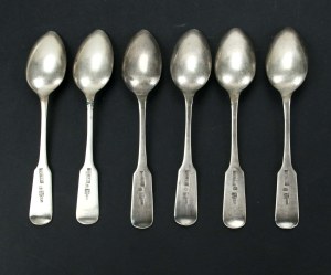 Set of 6 coffee spoons, Werner i ska, Warsaw 1880 (440)