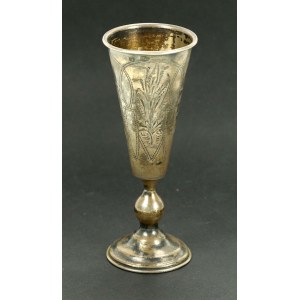 Kiddush glass, Israel Yesyevich Wester, Kyiv, Russia, early 20th century. (444)