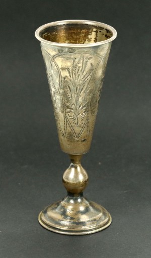 Kiddush glass, Israel Yesyevich Wester, Kyiv, Russia, early 20th century. (444)