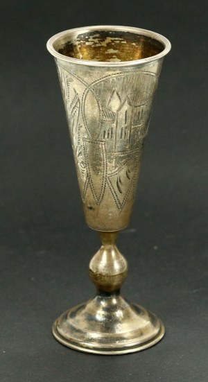 Kiddush glass, Israel Yesyevich Wester, Kyiv, Russia, early 20th century. (444)