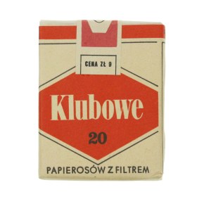 Papierosy Klubowe pełny karton, 25 paczek, wytwórnia Radom, l. 80-te (412)