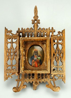 Domestic altarpiece, Our Lady of Czestochowa 1st half of 19th century (533)