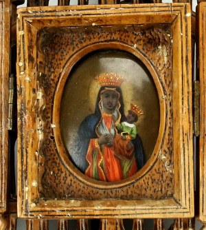 Domestic altarpiece, Our Lady of Czestochowa 1st half of 19th century (533)